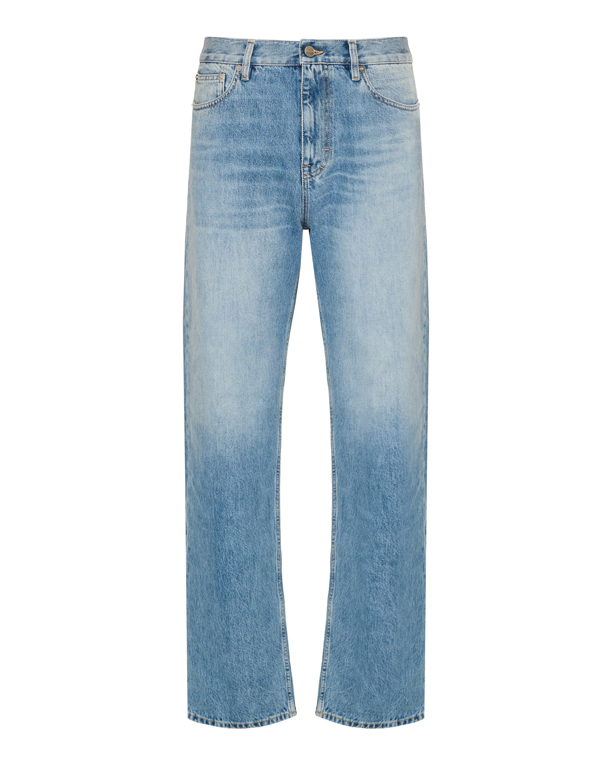 Оригінальна Cotton Denim Trousers Gucci – боковий вид