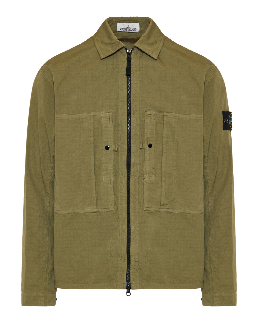 Comfort Fit Zip Up Overshirt Stone island – Гарантія оригінальності – боковий вид