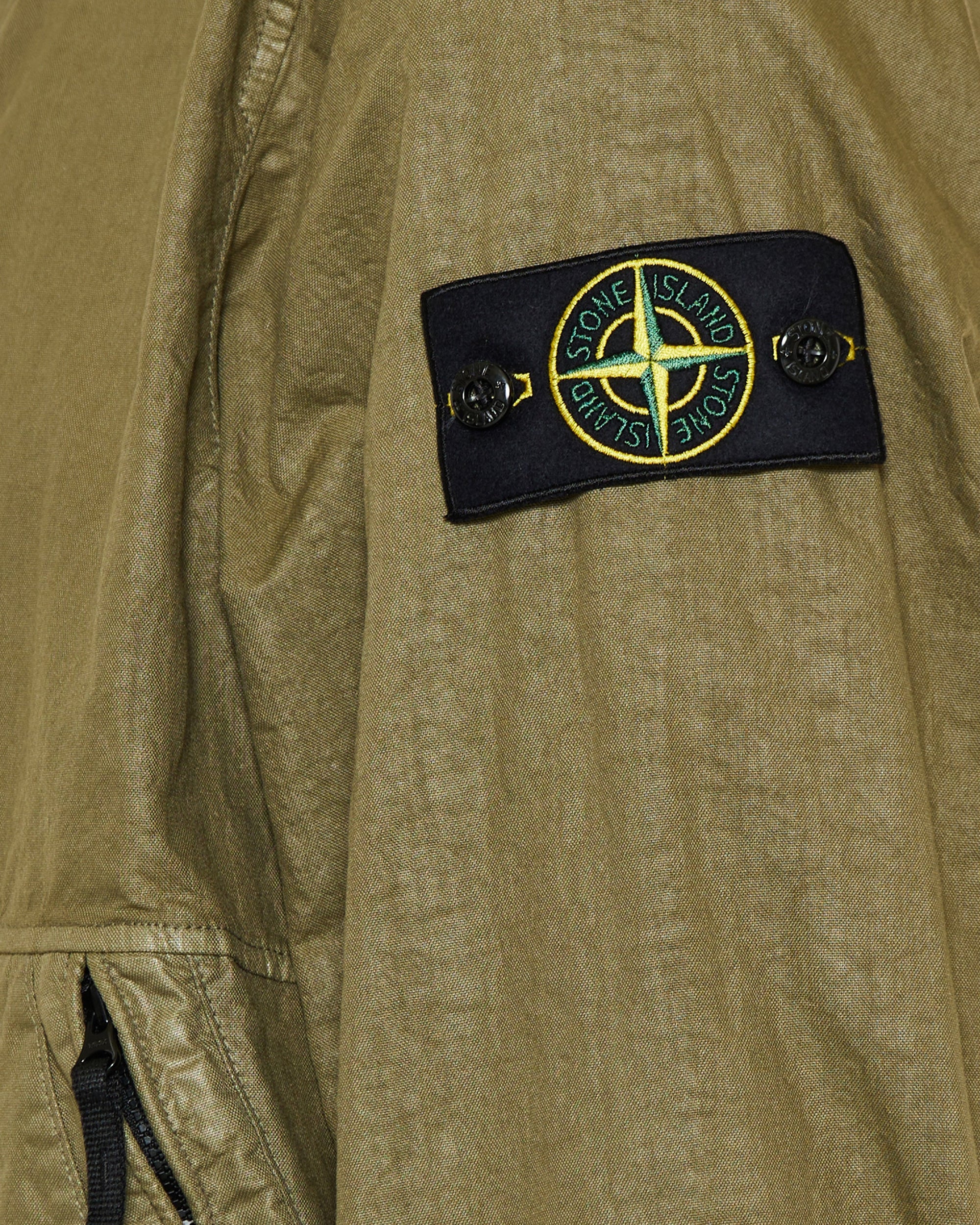 Hooded Organic Look Nylon Panama Jacket Stone island оригінал – Купити в Україні – збільшений вид