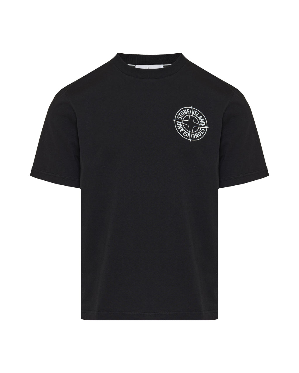 Regular Fit T Shirt With Outline Compass Print Stone island оригінал – Купити в Україні – боковий вид