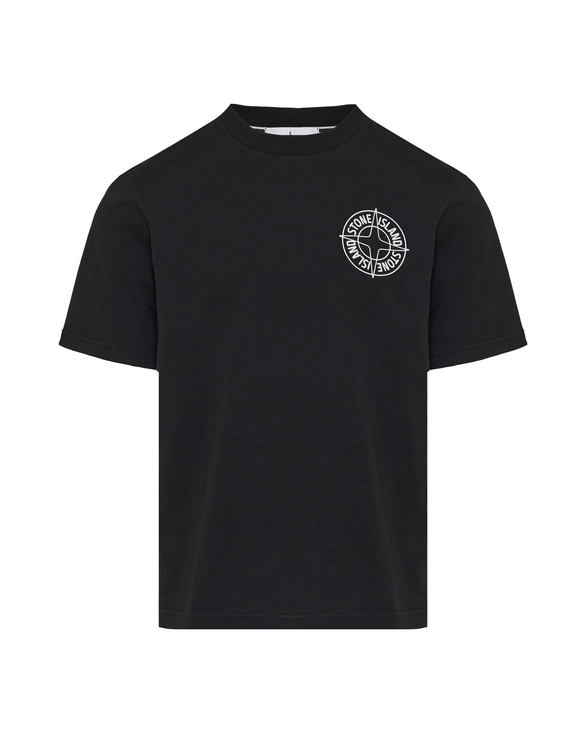 Regular Fit T Shirt With Outline Compass Print Stone island оригінал – Купити в Україні – боковий вид