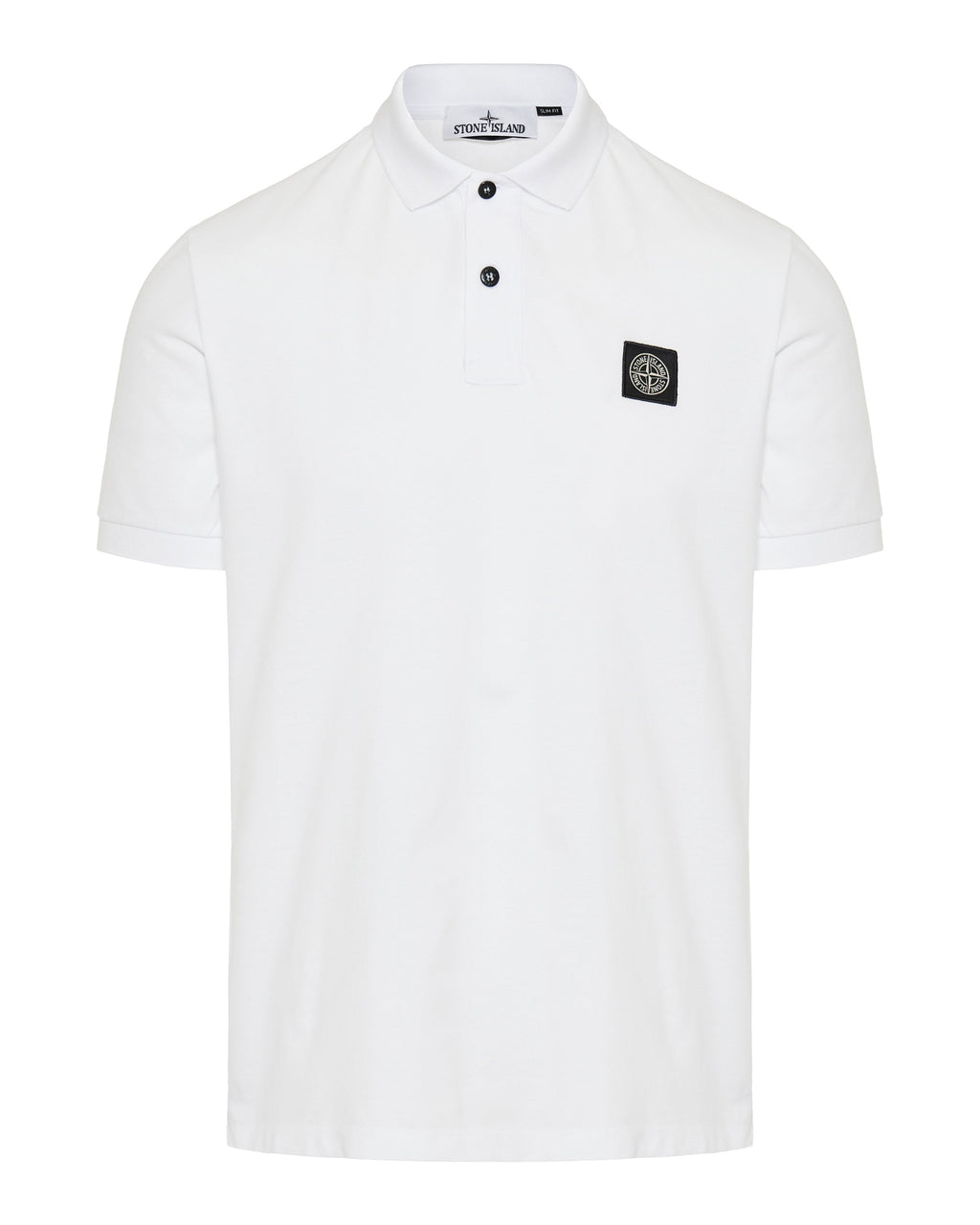 Оригінальна Logo Appliquéd Cotton Blend Pique Polo Shirt Stone island – боковий вид