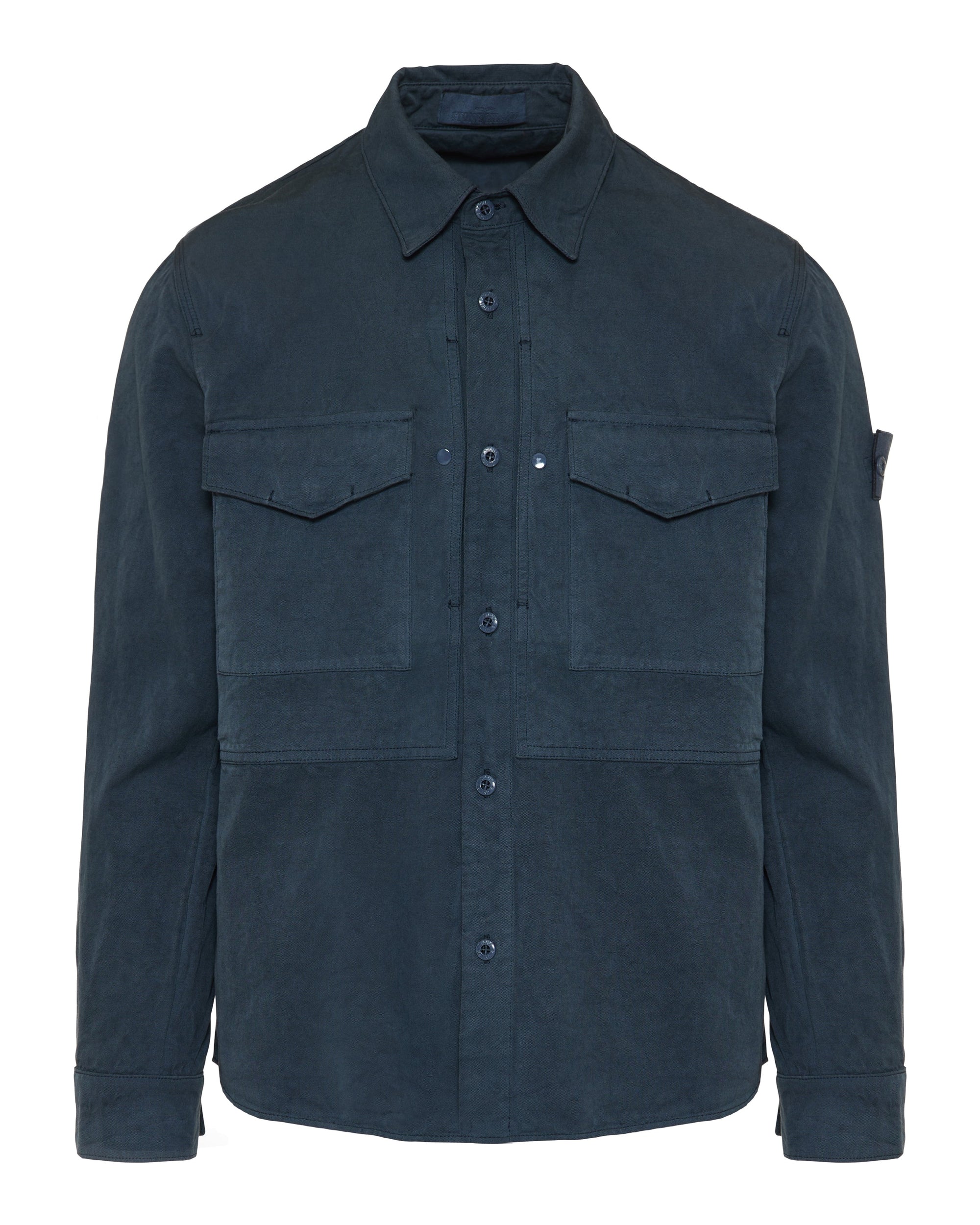Оригінальна Cotton Linen Canvas Shirt Stone island – боковий вид