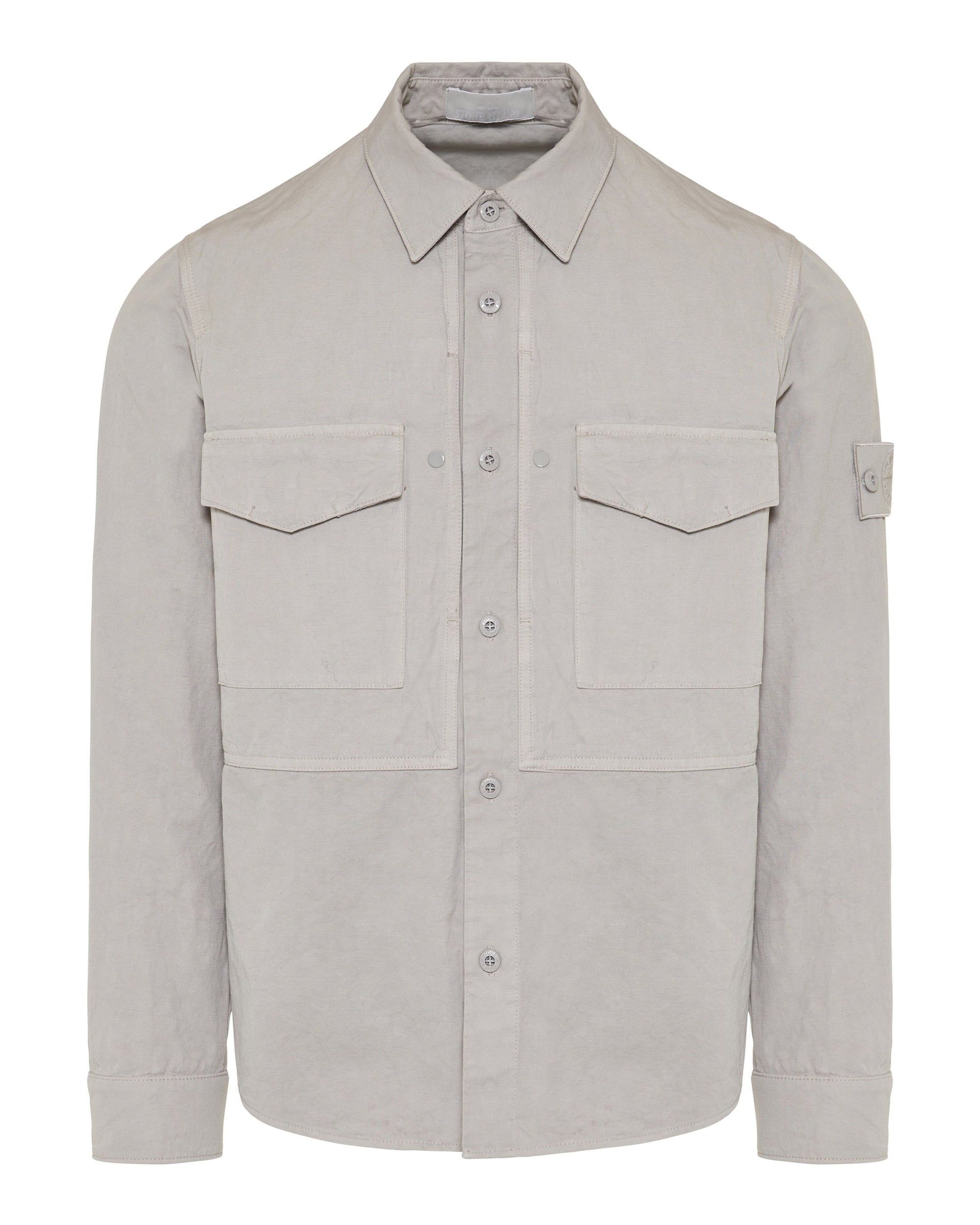 Оригінальна Cotton Linen Canvas Shirt Stone island – боковий вид