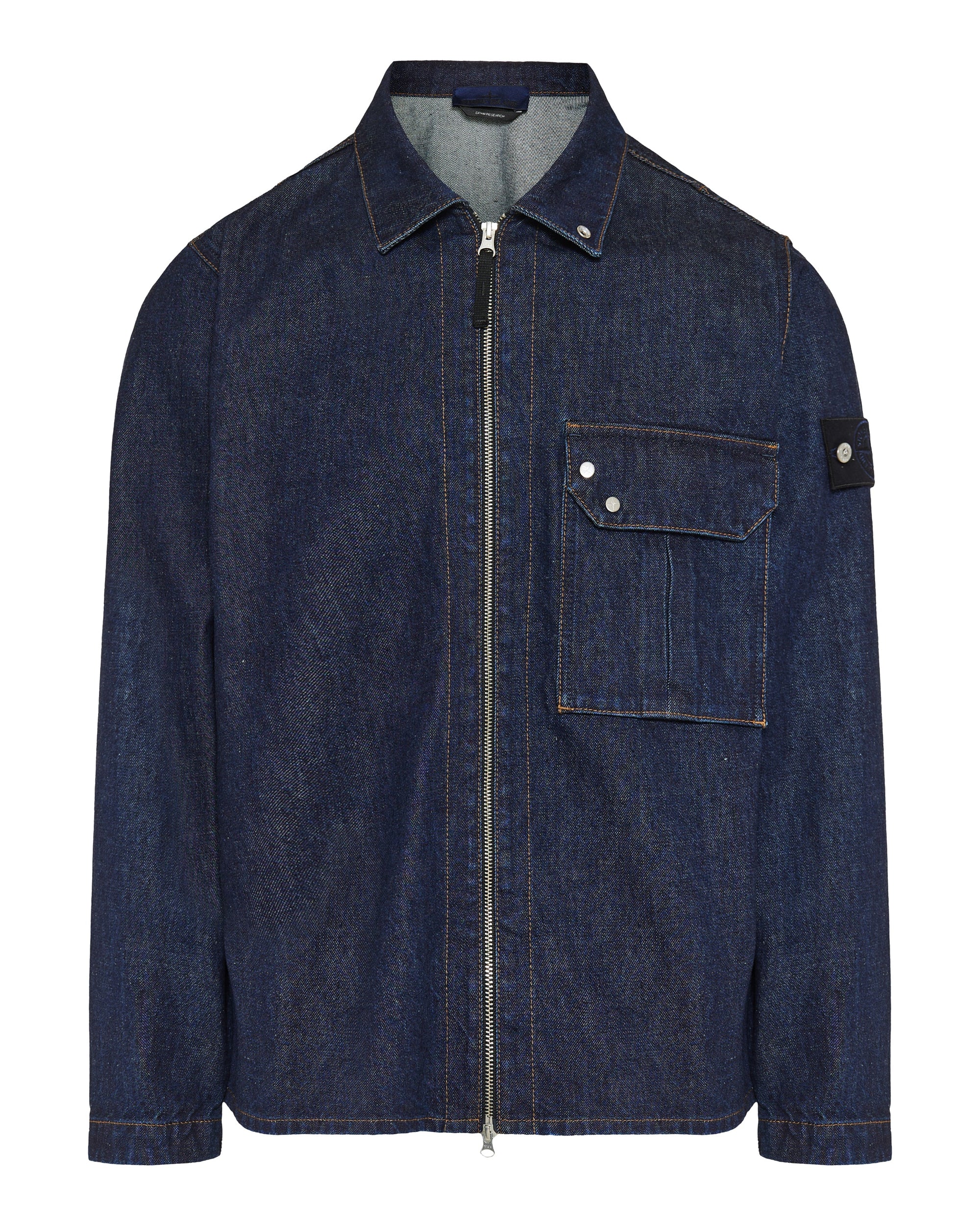 Denim Overshirt Stone island – Гарантія оригінальності – боковий вид