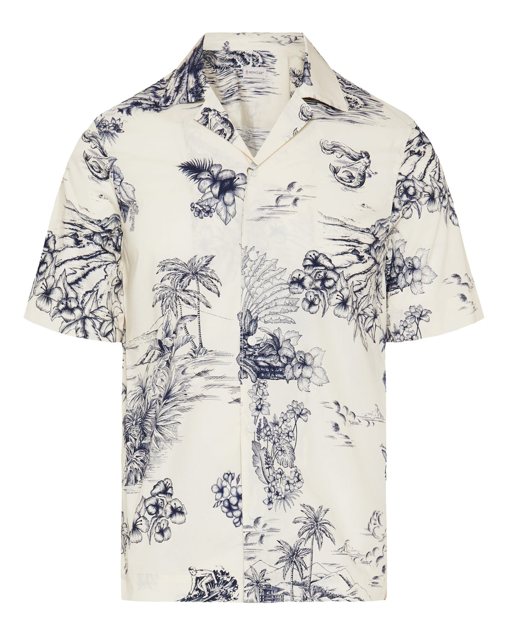 Floral Print Cotton Shirt Moncler оригінал – Купити в Україні – боковий вид
