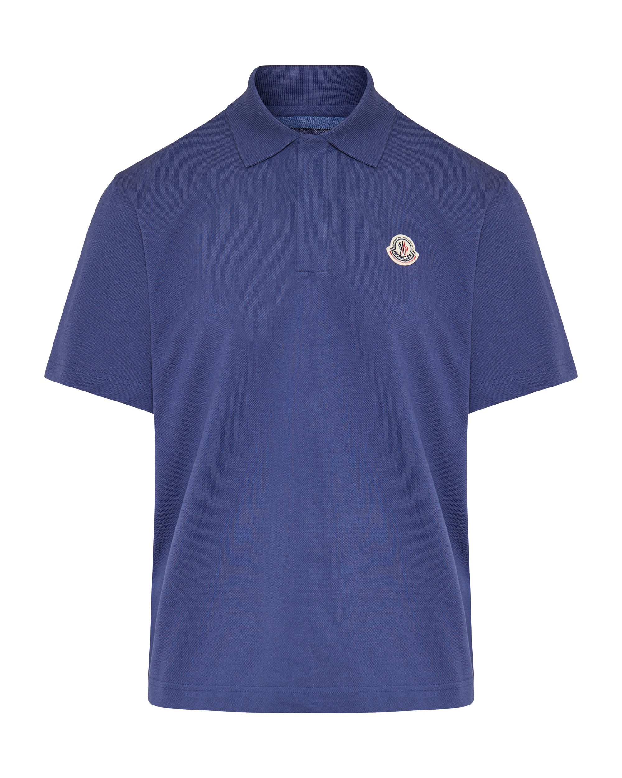 Оригінальна Logo Patch Cotton Polo Shirt Moncler – боковий вид