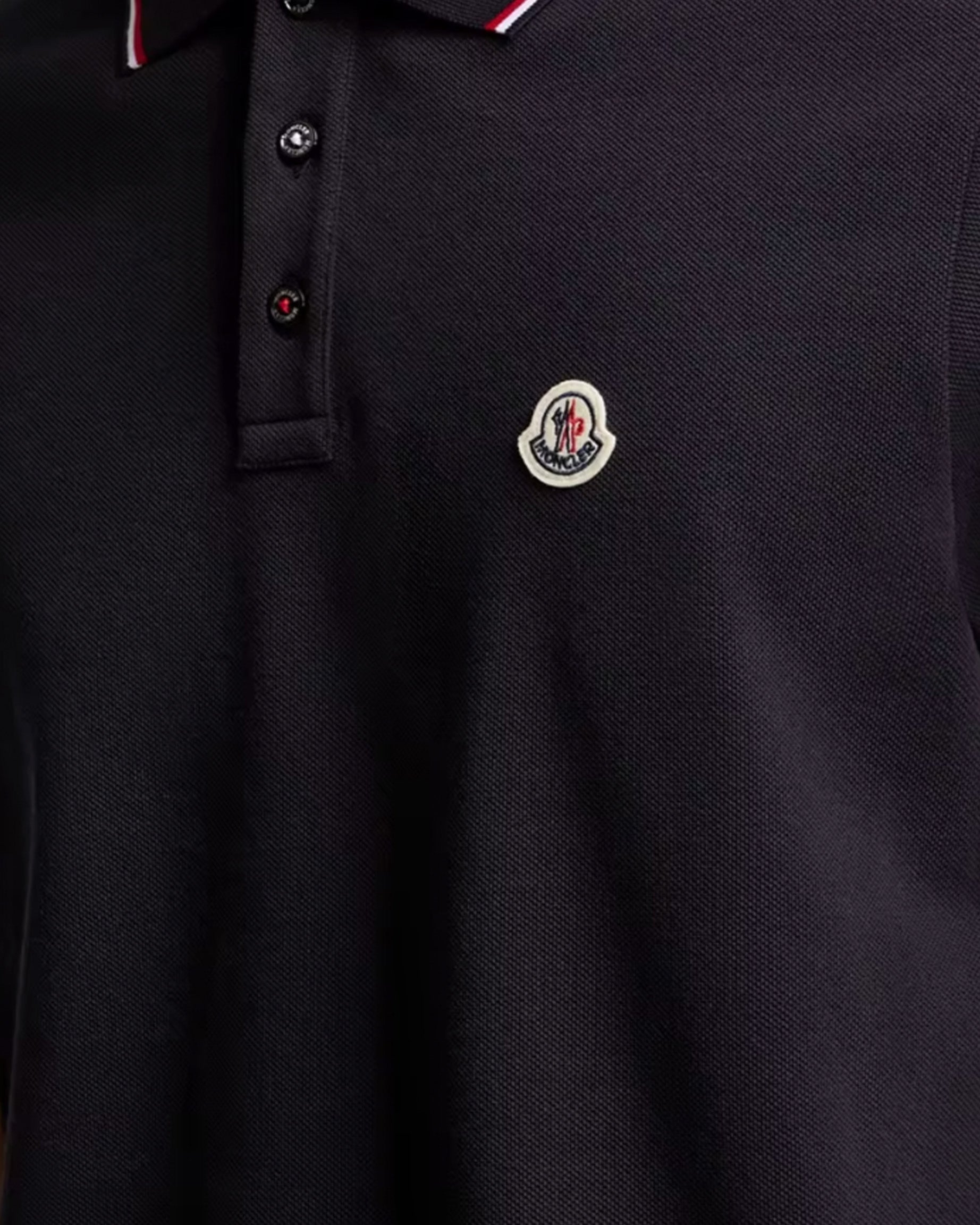 Tricolor Trimmed Cotton Piqué Polo Shirt Moncler оригінал – Купити в Україні – детальний вид