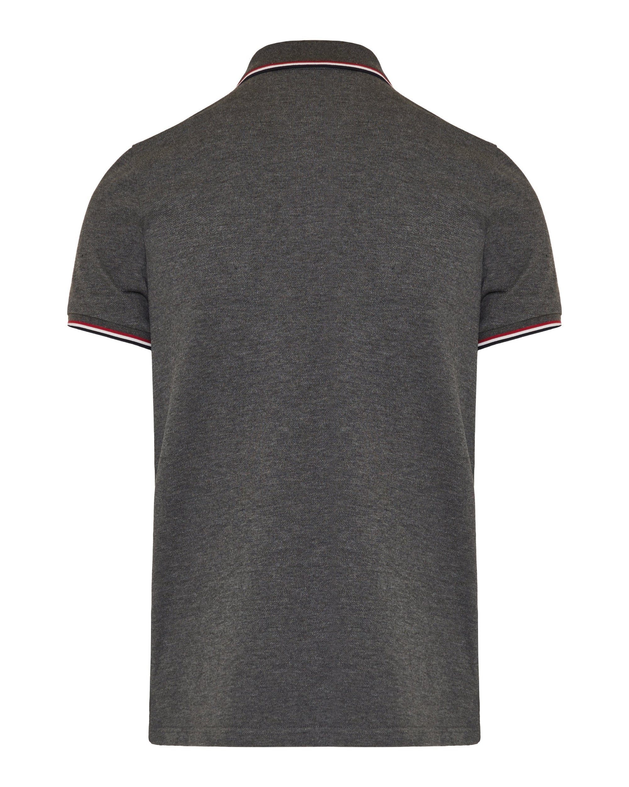 Tricolour Trimmed Cotton Piqué Polo Shirt Moncler – Гарантія оригінальності – детальний вид