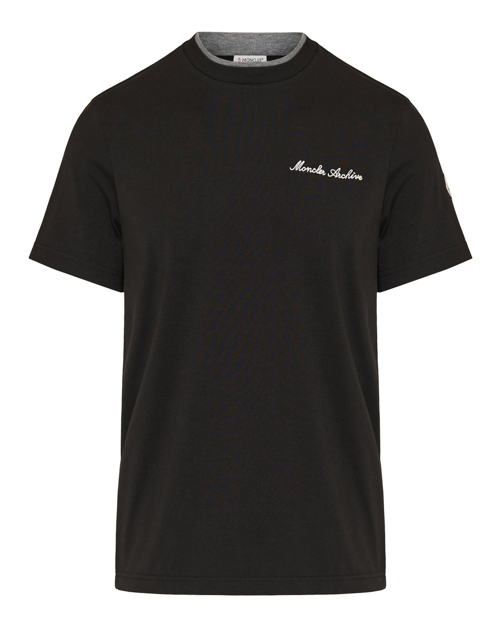 Оригінальна Embroidered Logo Cotton T Shirt Moncler – боковий вид