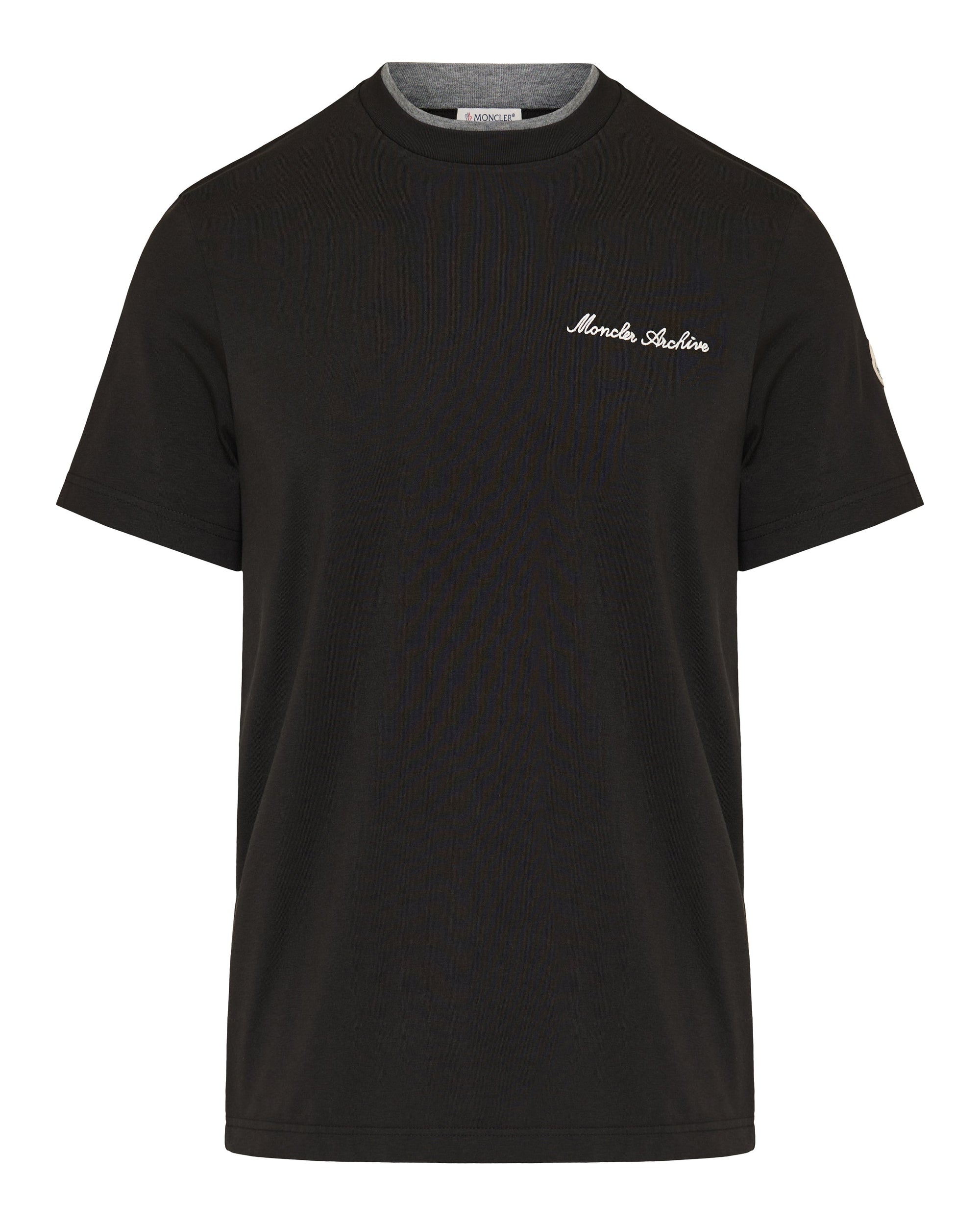 Оригінальна Embroidered Logo Cotton T Shirt Moncler – боковий вид
