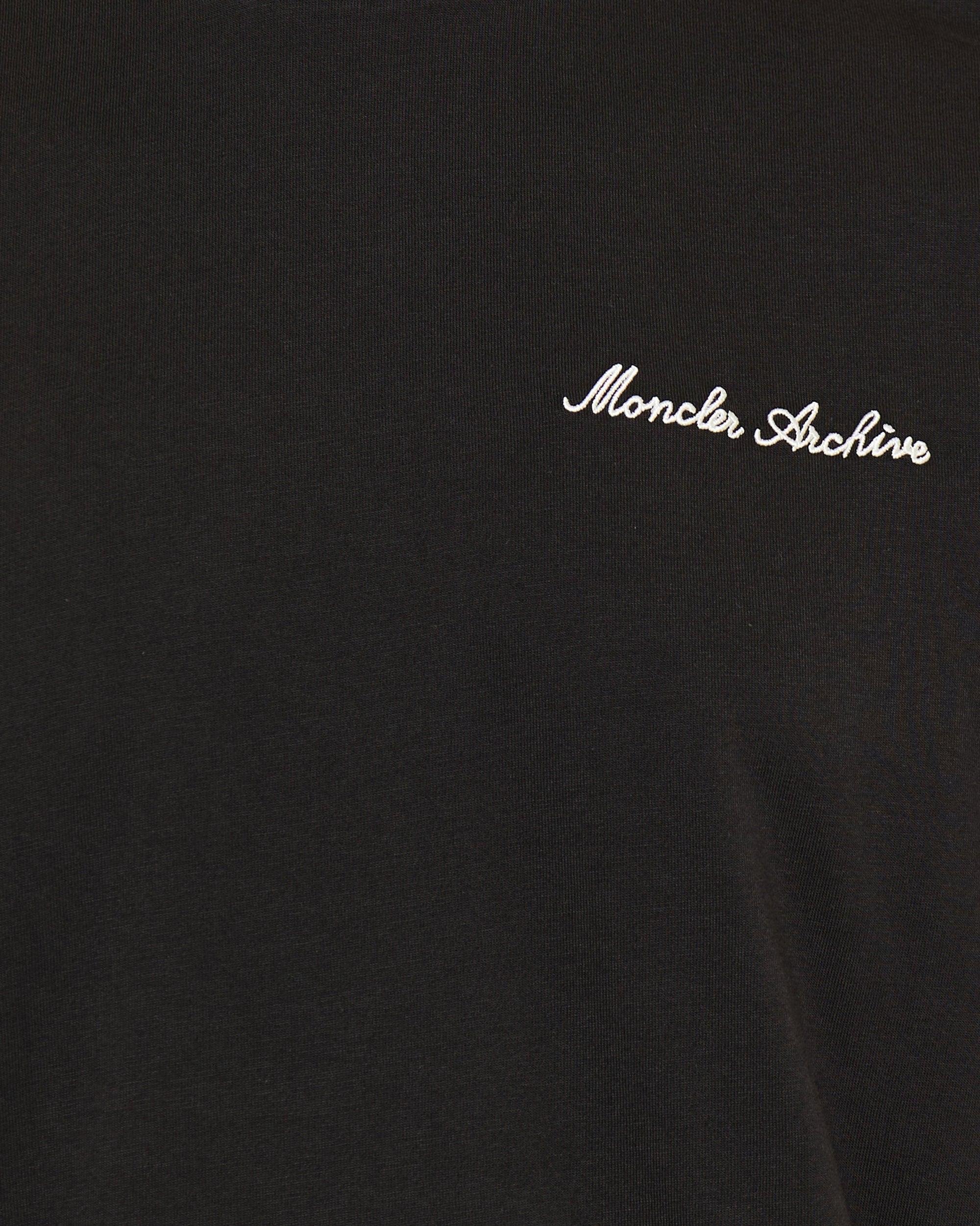 Оригінальна Embroidered Logo Cotton T Shirt Moncler – збільшений вид