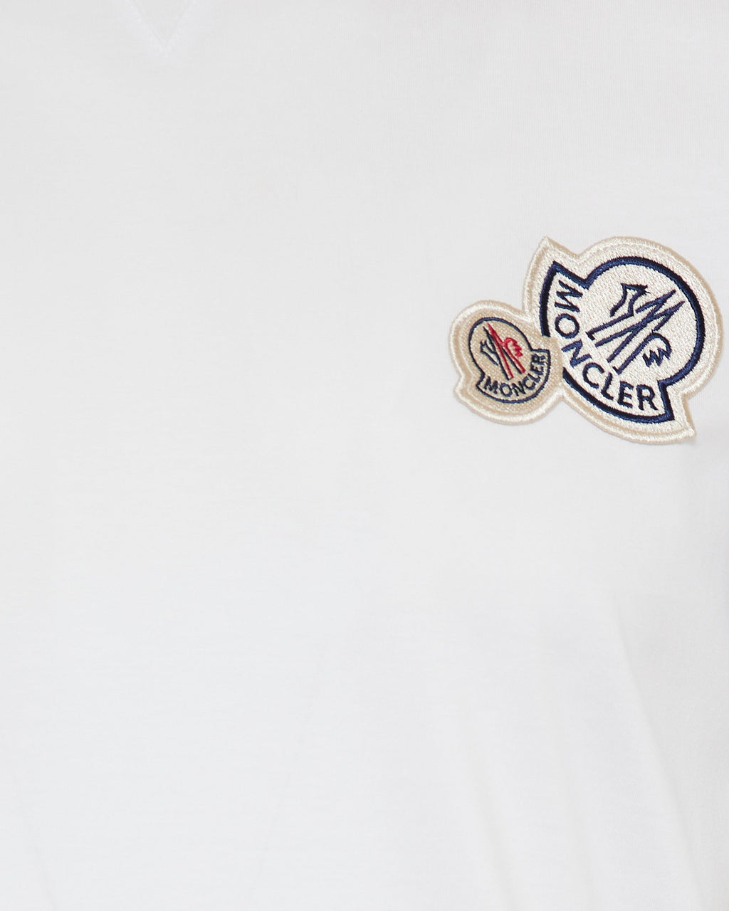 Оригінальна Double Logo Patch Cotton T Shirt Moncler – збільшений вид
