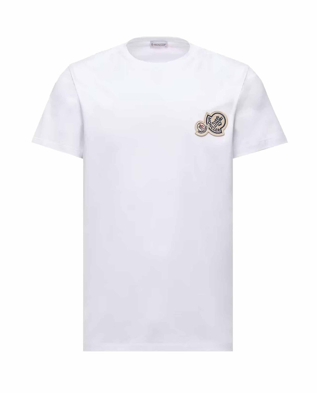 Оригінальна Double Logo Patch Cotton T Shirt Moncler – боковий вид