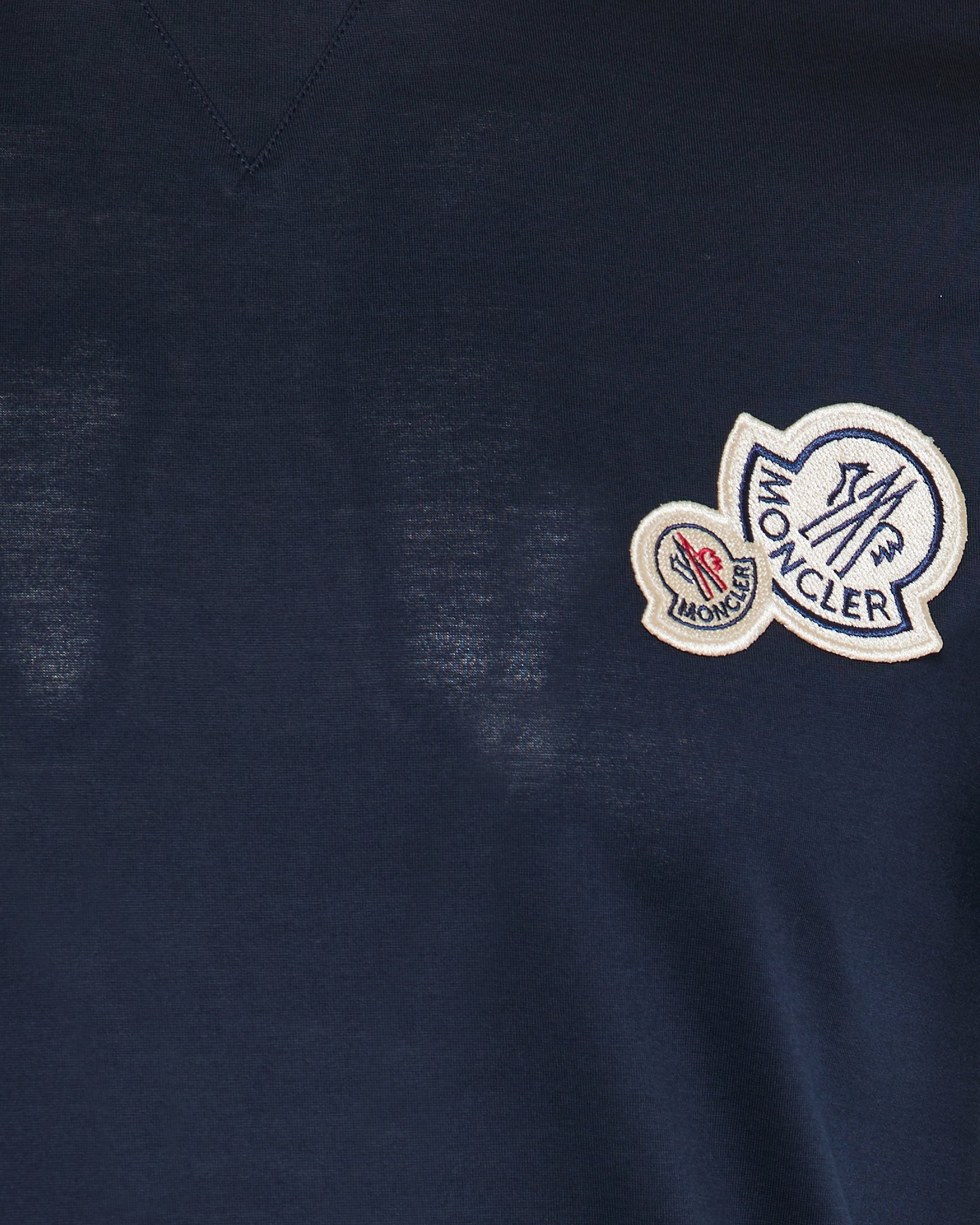Оригінальна Double Logo Patch Cotton T Shirt Moncler – детальний вид