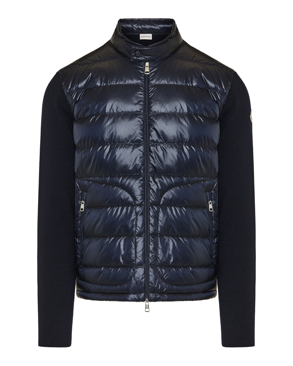 Оригінальна Padded Wool Zip Up Cardigan Moncler – боковий вид