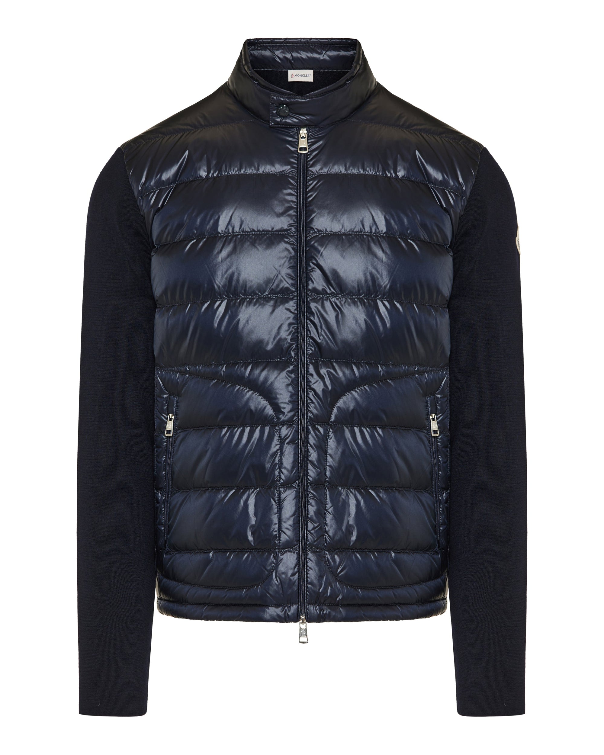Оригінальна Padded Wool Zip Up Cardigan Moncler – боковий вид