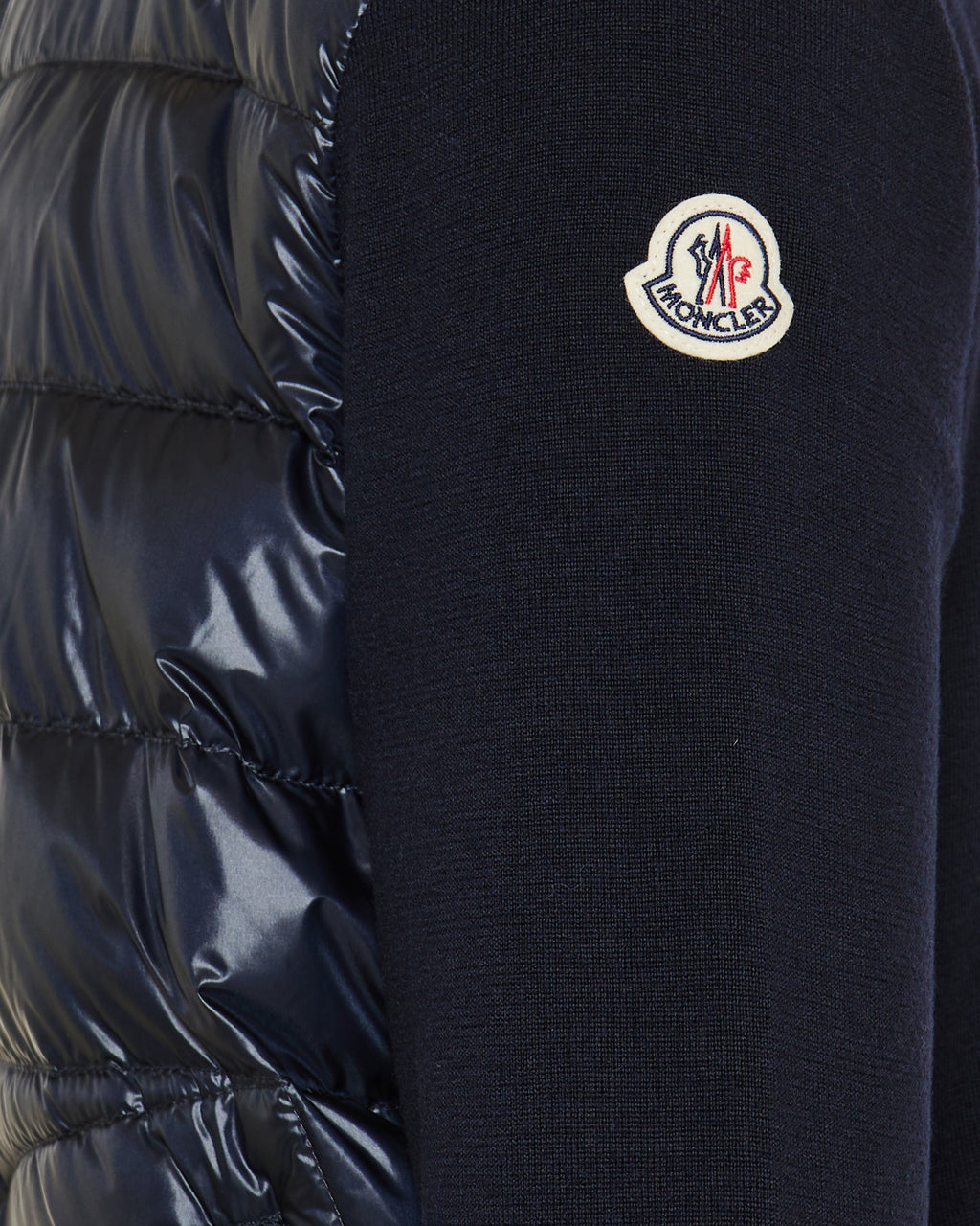 Оригінальна Padded Wool Zip Up Cardigan Moncler – збільшений вид