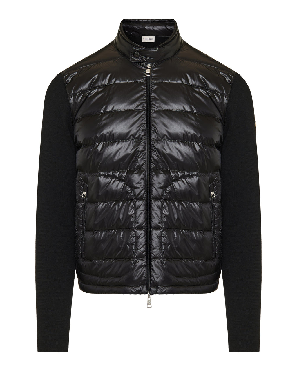 Оригінальна Padded Wool Zip Up Cardigan Moncler – боковий вид