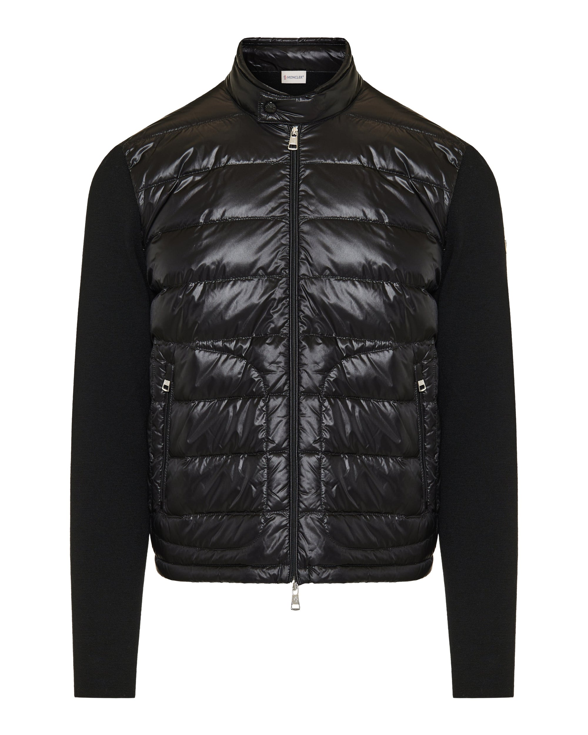 Оригінальна Padded Wool Zip Up Cardigan Moncler – боковий вид