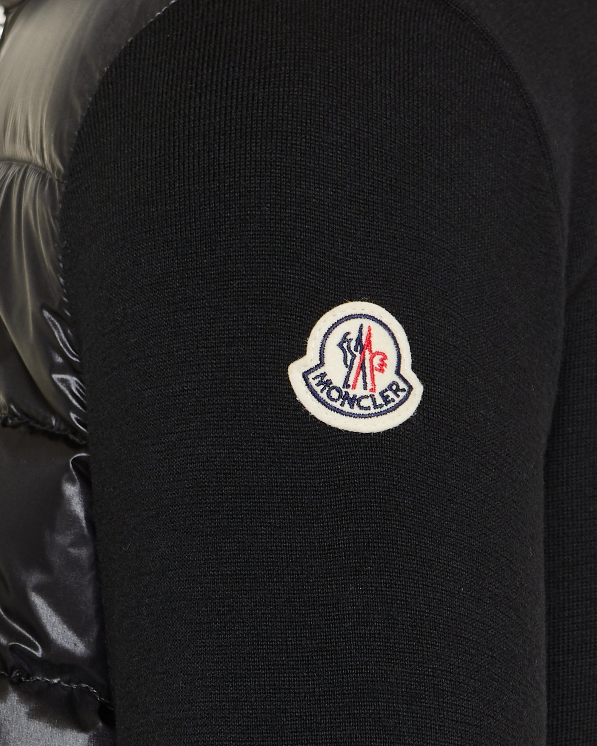 Оригінальна Padded Wool Zip Up Cardigan Moncler – збільшений вид