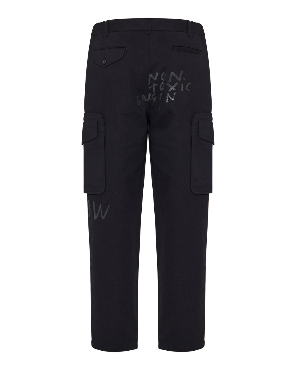 Оригінальна Text Print Twill Tapered Trousers Comme des garcons – детальний вид