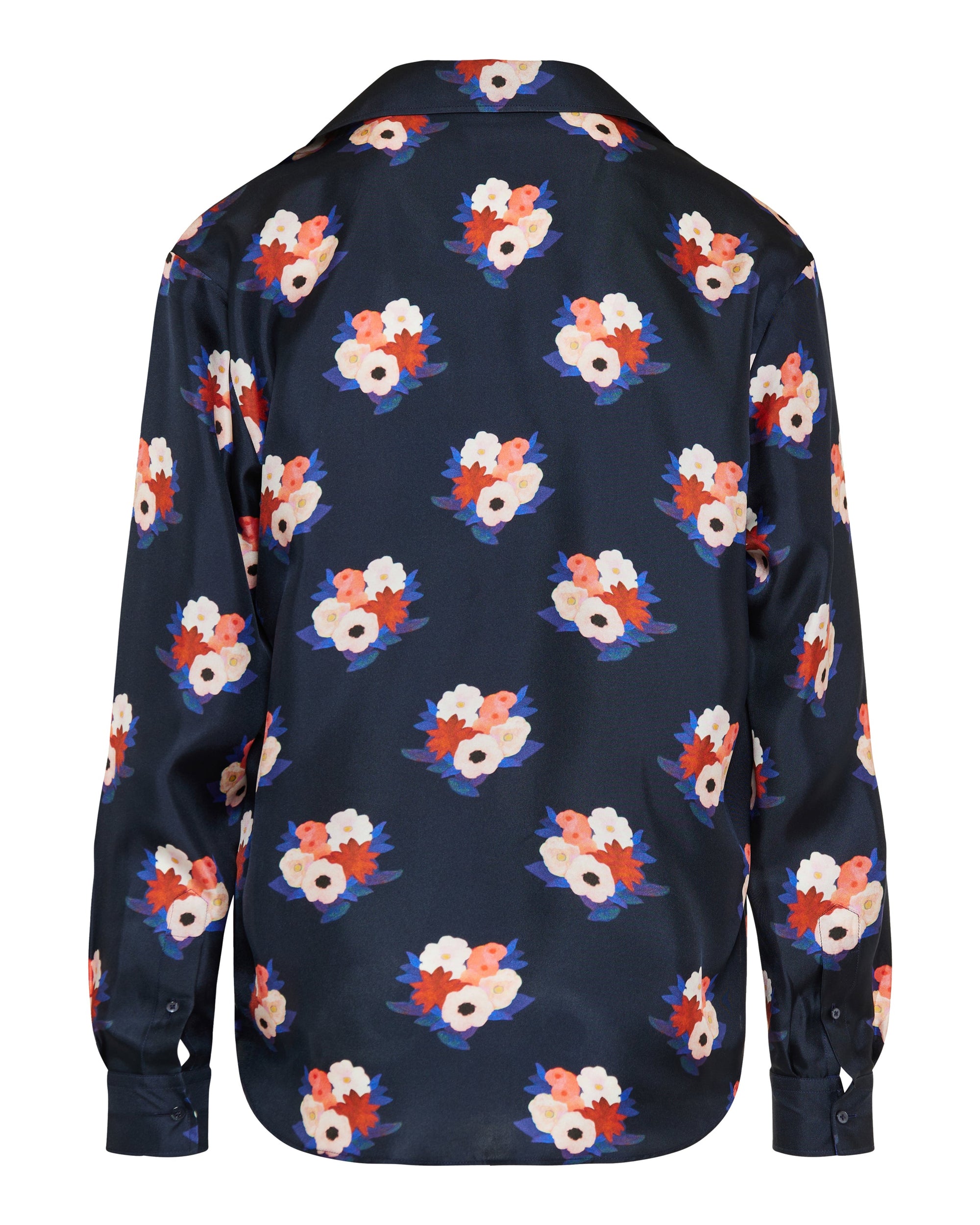 Оригінальна Printed Silk Shirt Fendi – вид ззаду
