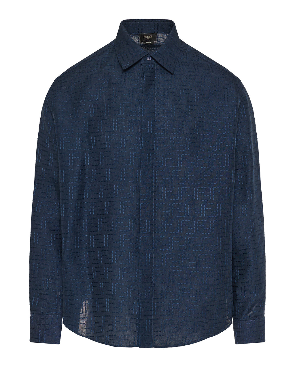 Оригінальна Ff Jacquard Linen Shirt Fendi – боковий вид