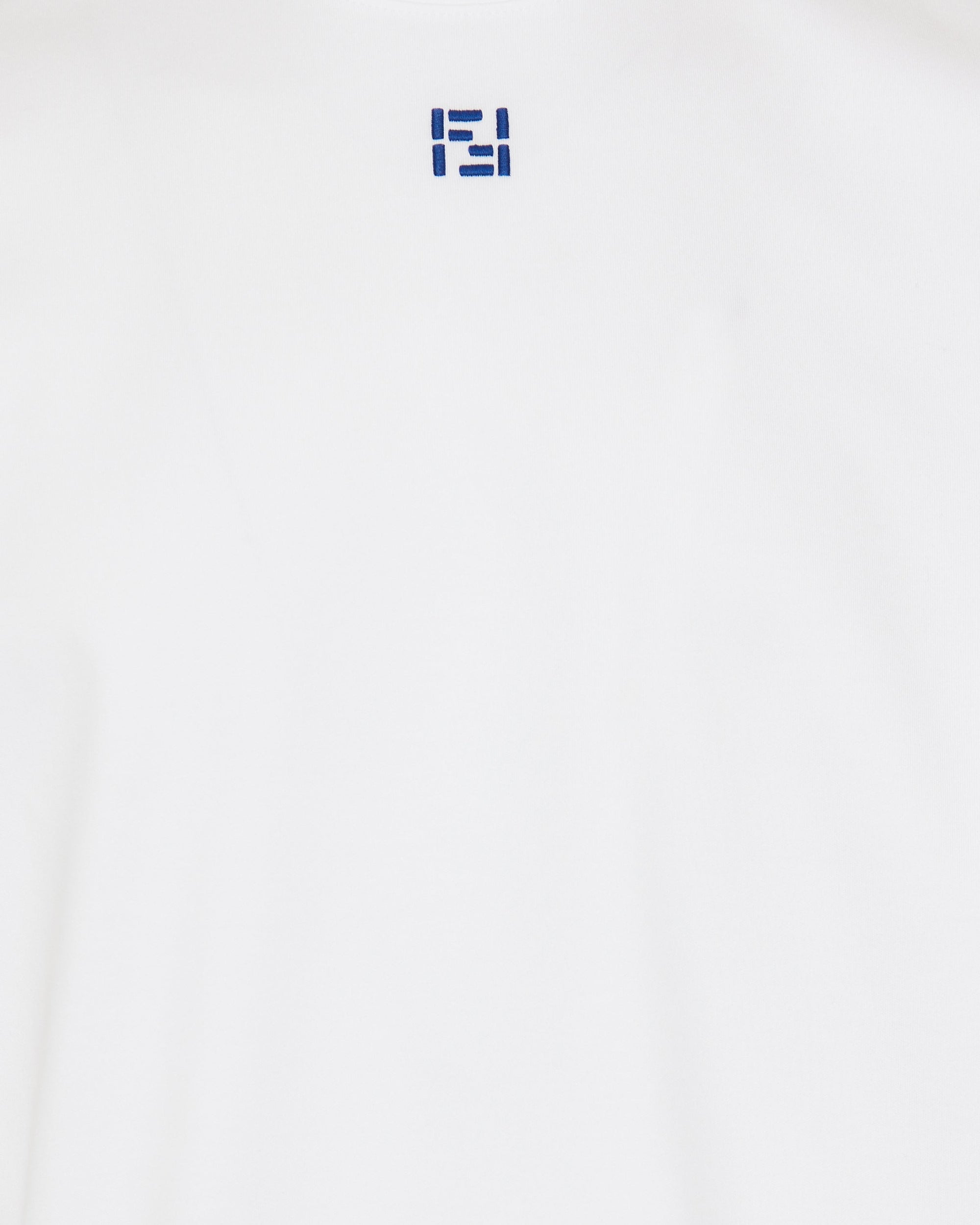 Оригінальна Ff Embroidered Cotton T Shirt Fendi – збільшений вид