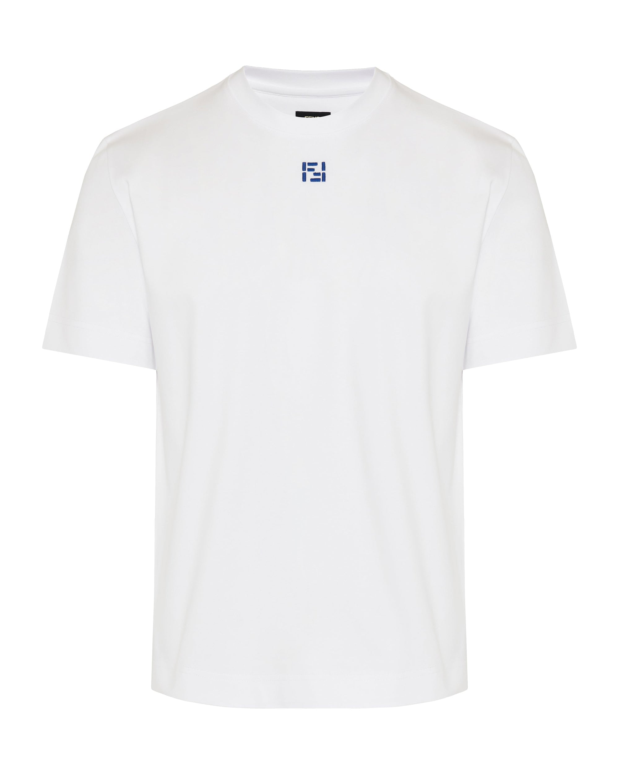 Оригінальна Ff Embroidered Cotton T Shirt Fendi – боковий вид