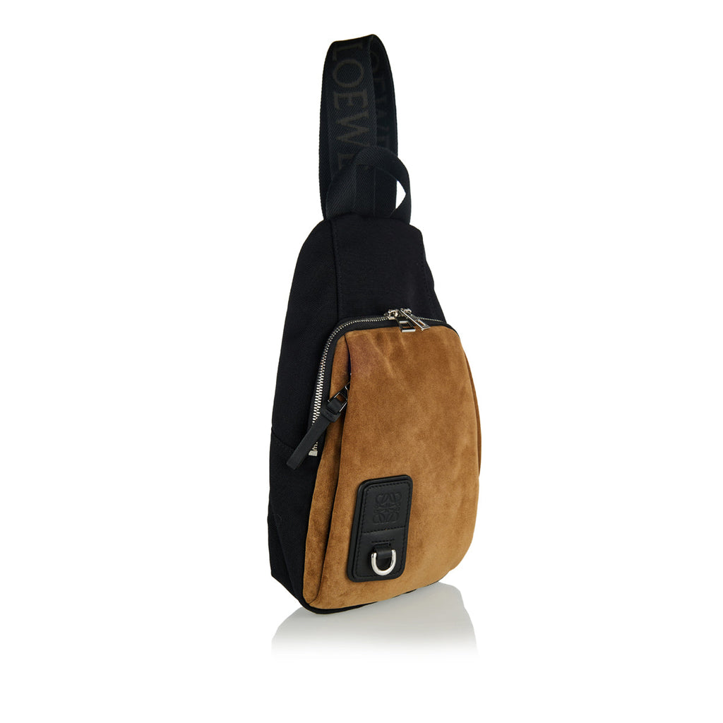 Оригінальна Flex Sling Canvas And Suede Bag Loewe – вид ззаду