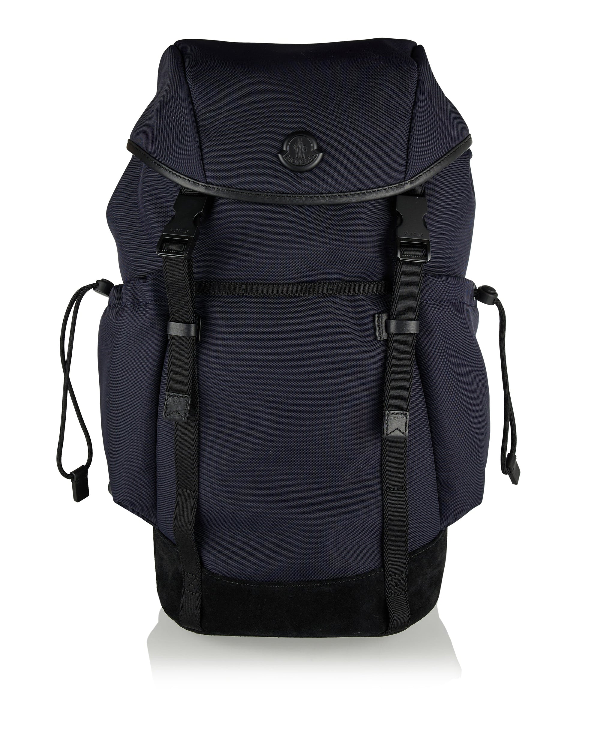 Оригінальна Leather Trimmed Backpack Moncler – боковий вид - MONCLER