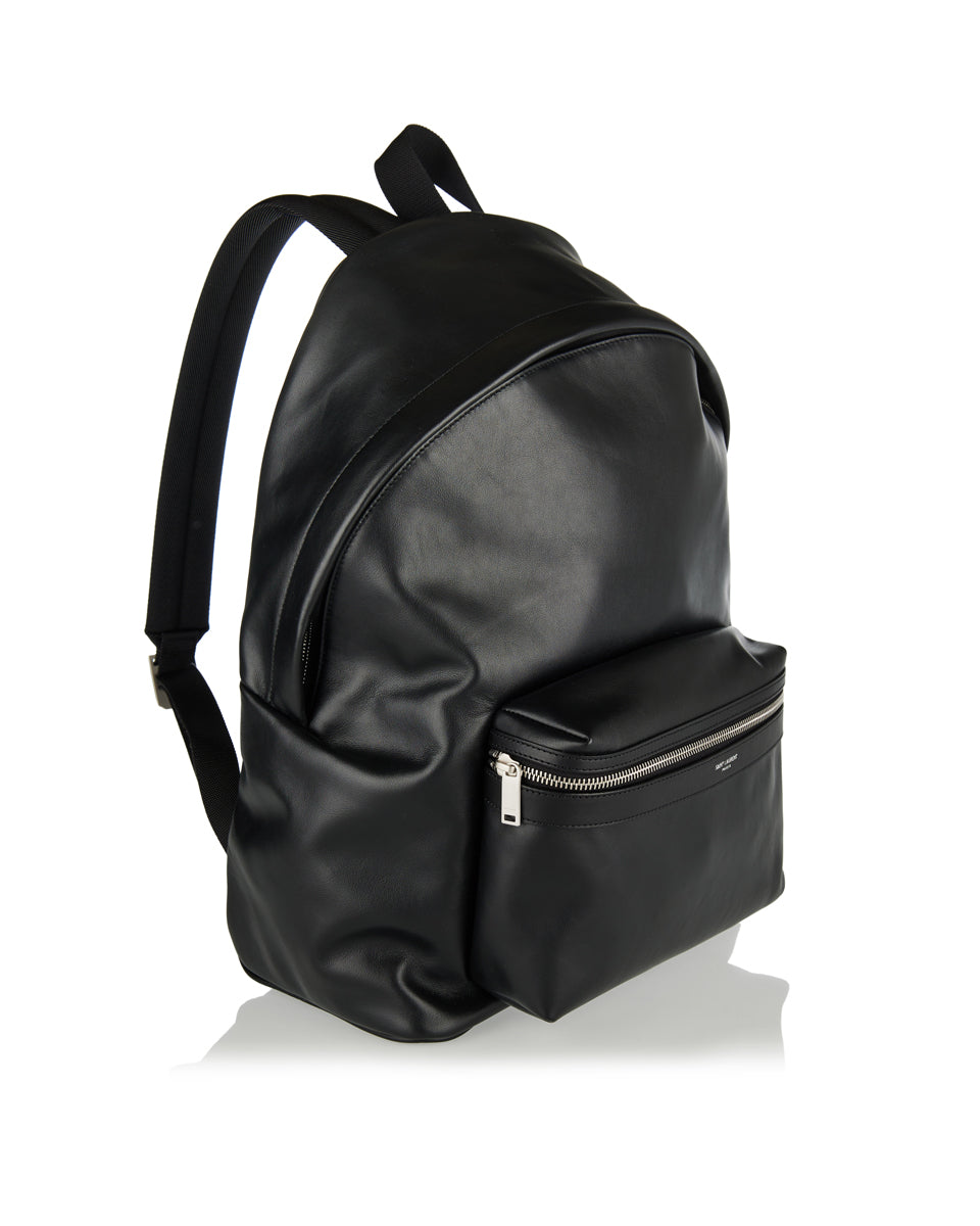 City Leather Backpack Saint laurent – Гарантія оригінальності – вид ззаду