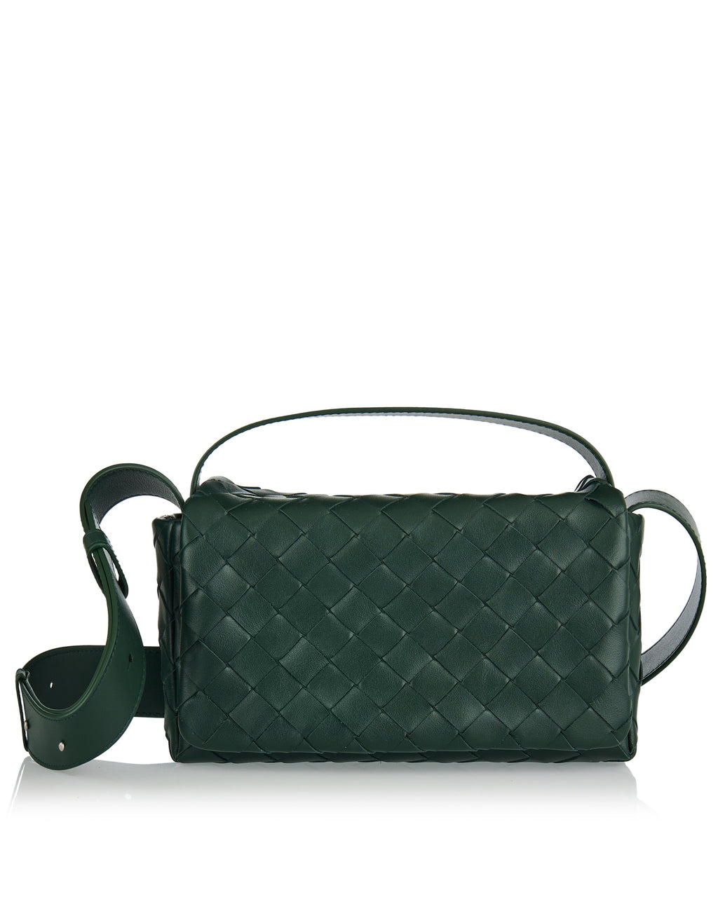 Оригінальна Intrecciato Mini Bag With Flap Bottega veneta – боковий вид