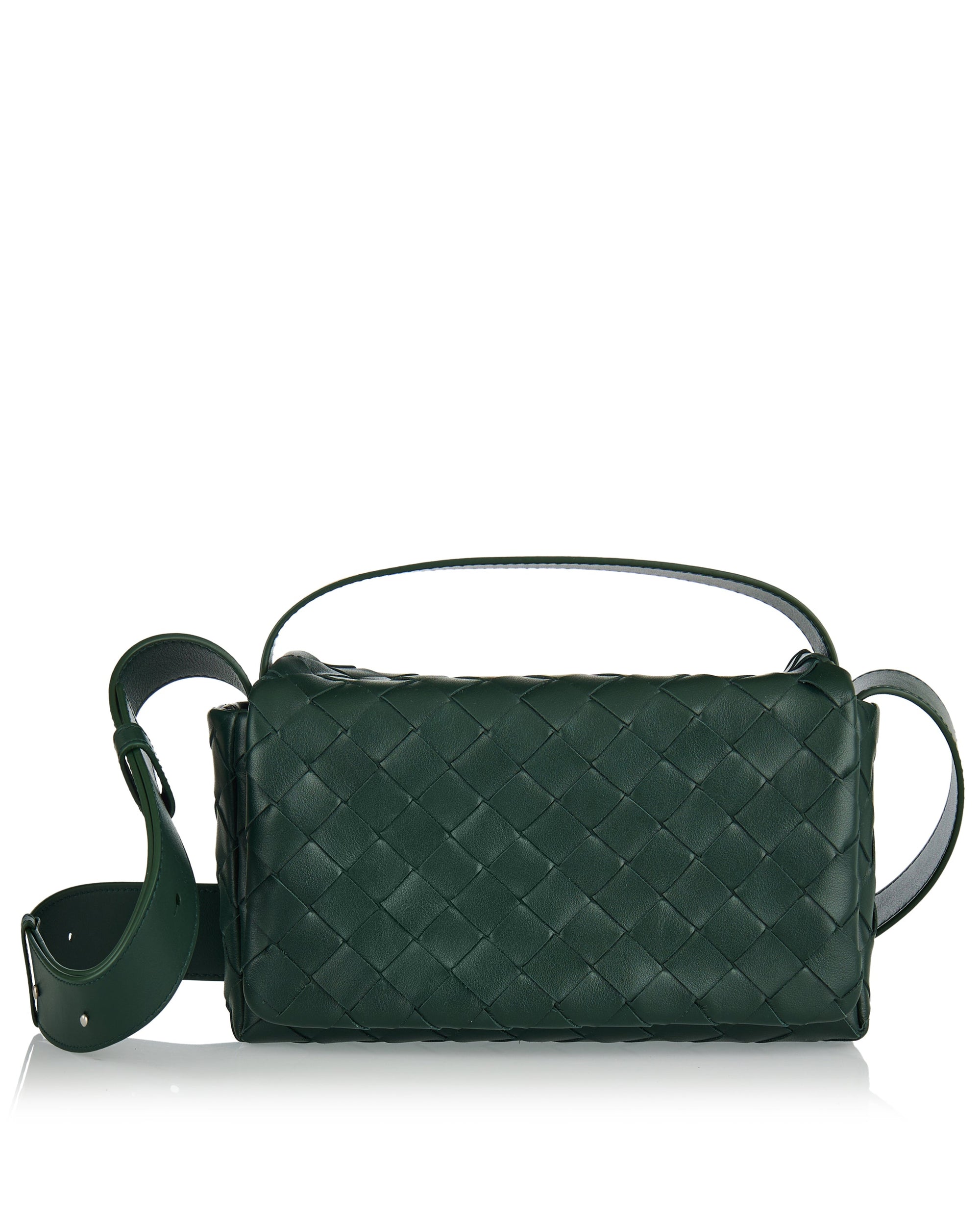 Оригінальна Intrecciato Mini Bag With Flap Bottega veneta – боковий вид
