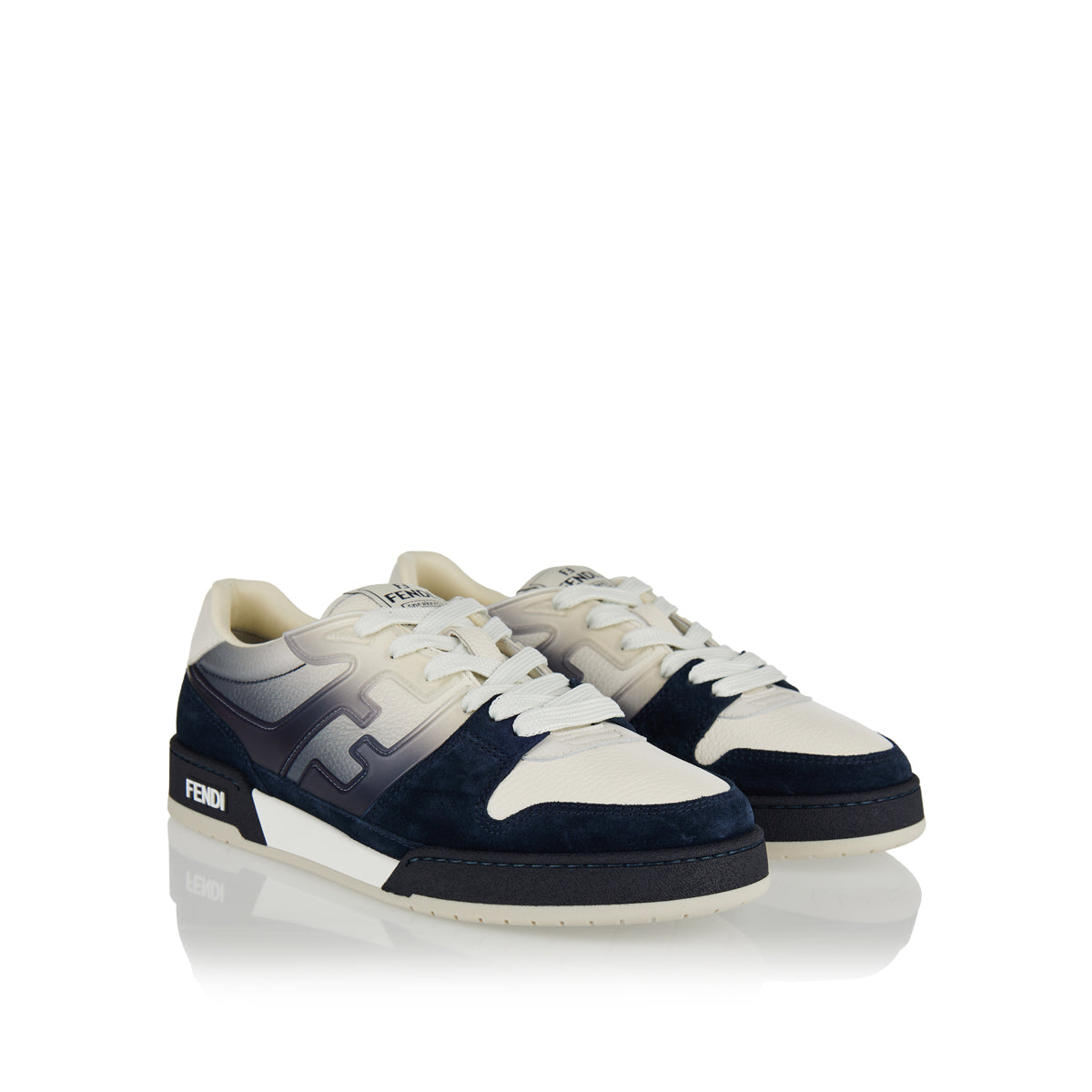 Match Leather Sneakers Fendi – Гарантія оригінальності – вид ззаду