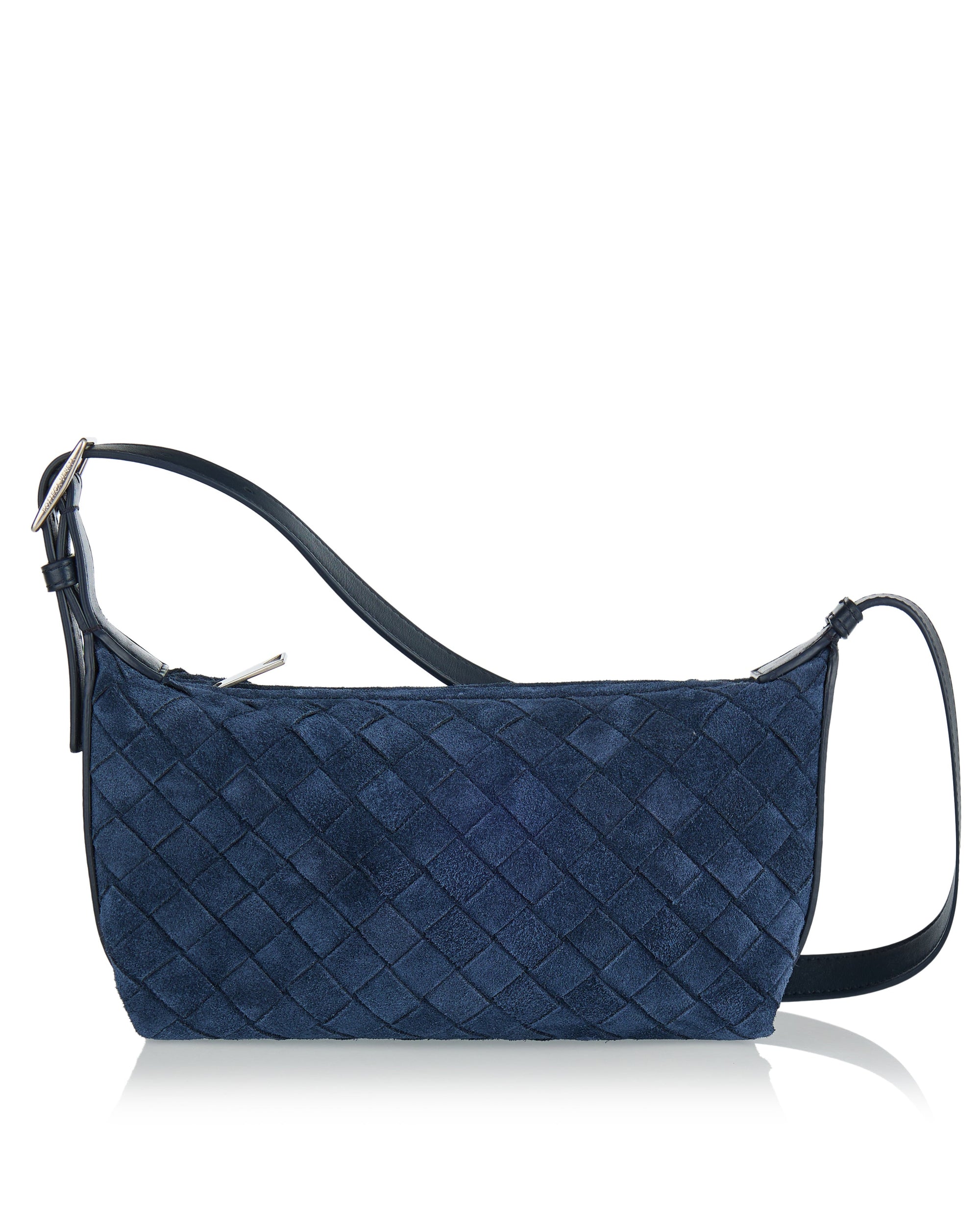 Traveler Intrecciato Suede Shoulder Bag Bottega veneta оригінал – Купити в Україні – боковий вид