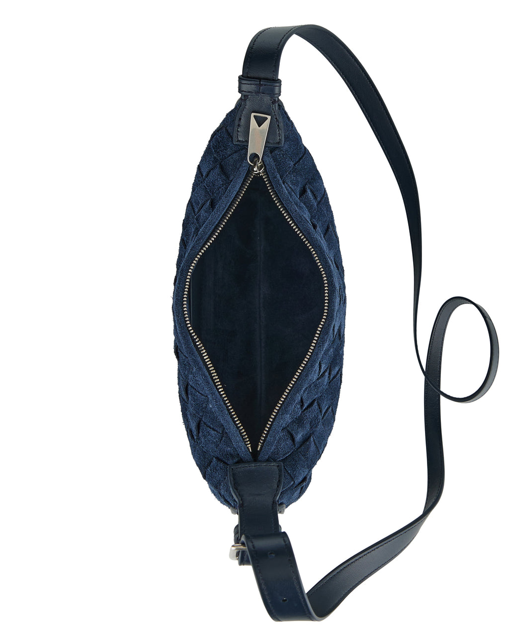 Traveler Intrecciato Suede Shoulder Bag Bottega veneta оригінал – Купити в Україні – вид ззаду