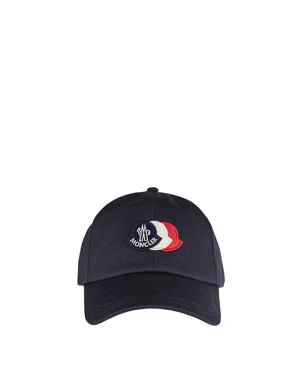 Оригінальна Tricolour Logo Cotton Baseball Cap Moncler – боковий вид