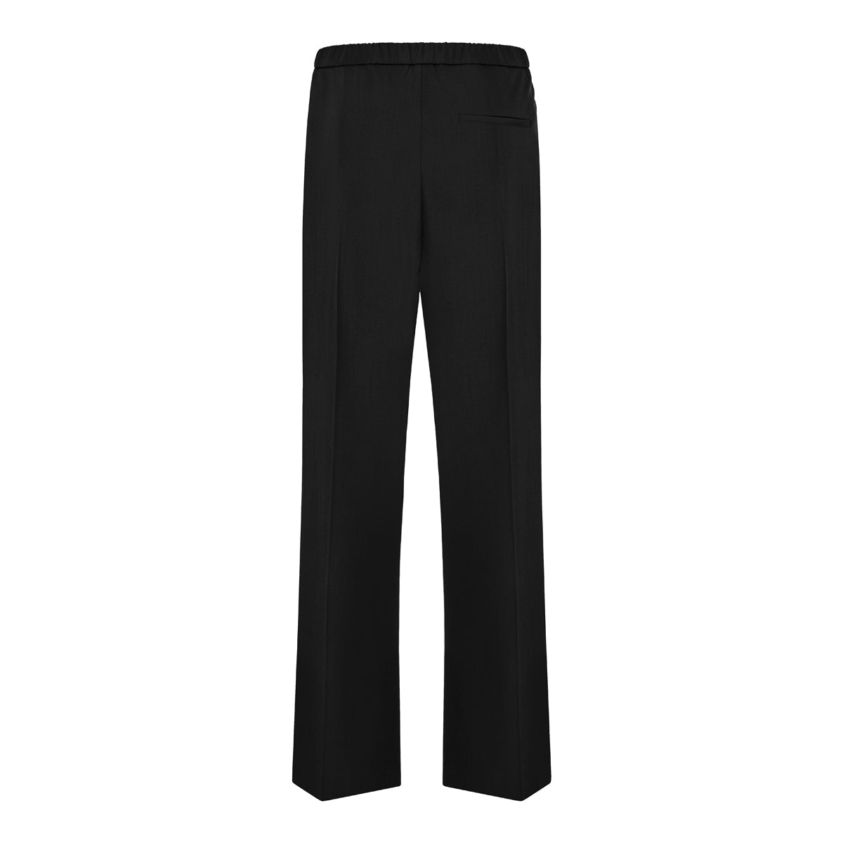 Leather‑trimmed Pleated Wool Flared Trousers Loewe – Гарантія оригінальності – вид ззаду
