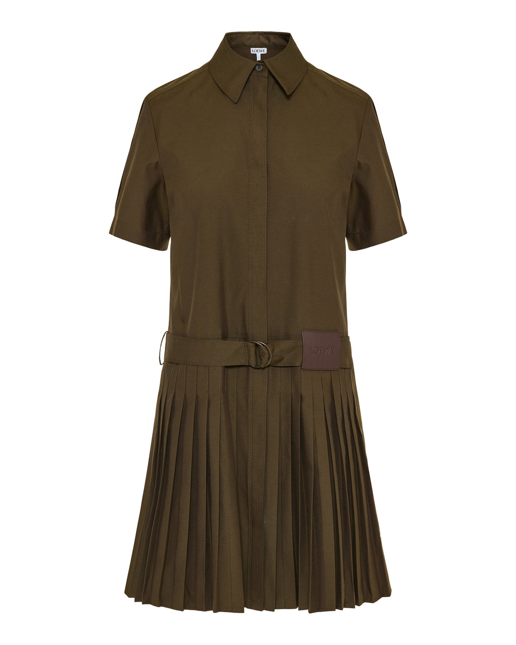 Pleated Cotton-Blend Dress Loewe оригінал – Купити в Україні – боковий вид