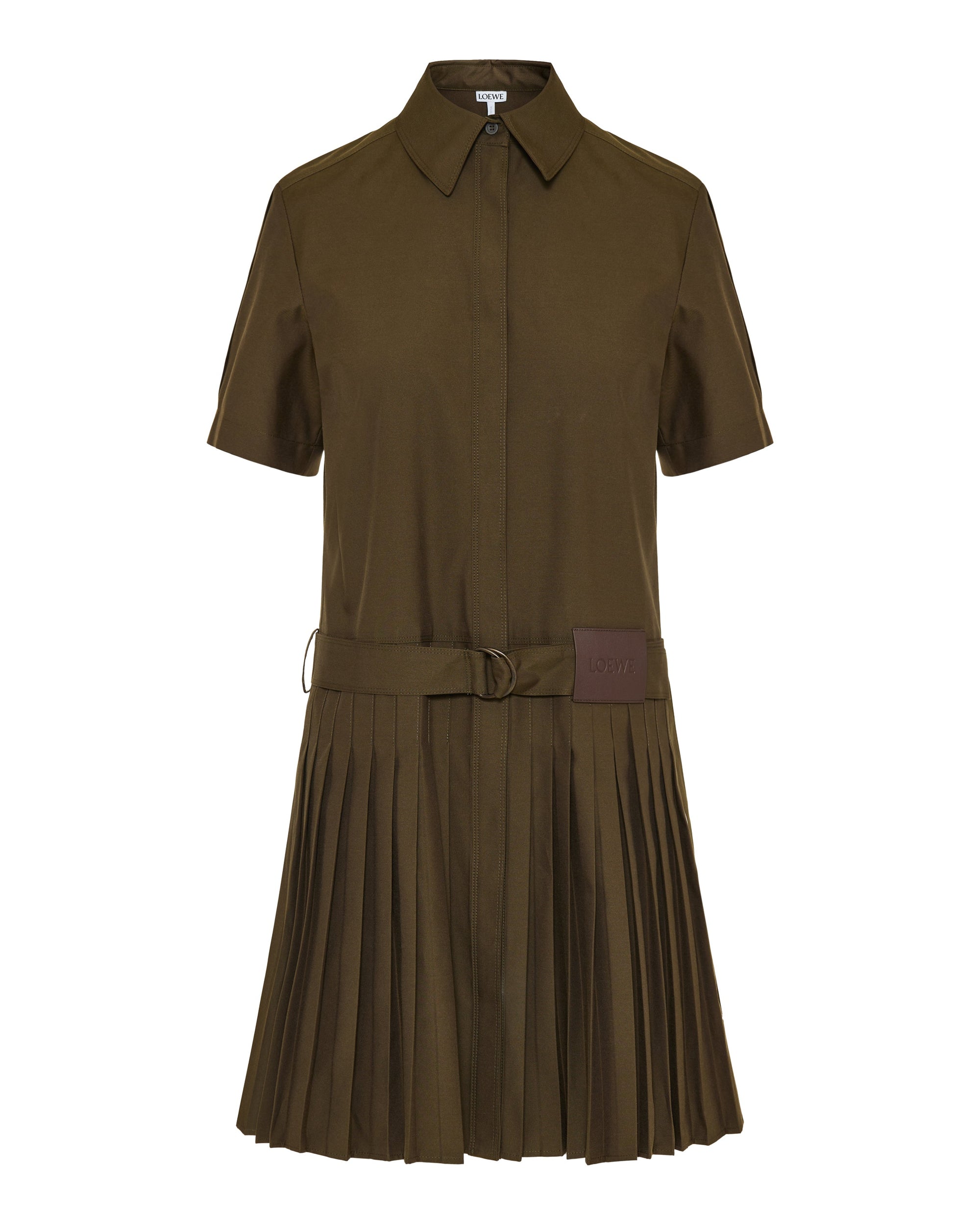 Pleated Cotton-Blend Dress Loewe оригінал – Купити в Україні – боковий вид