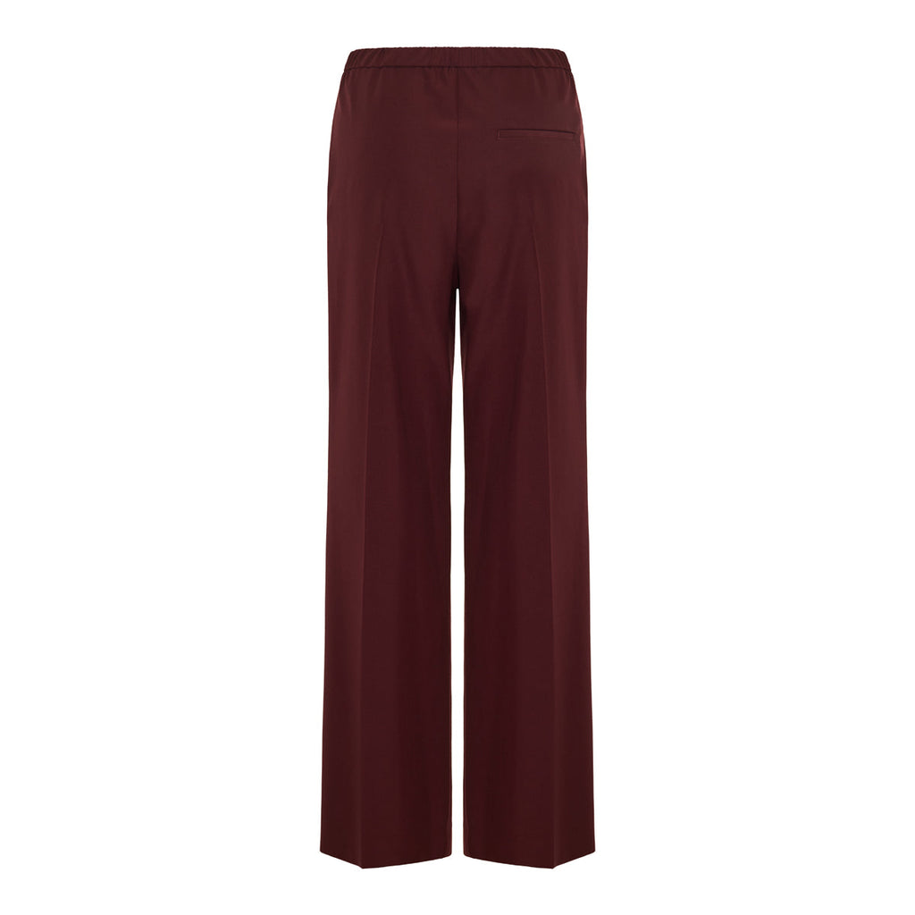 Leather‑trimmed Pleated Wool Flared Trousers Loewe – Гарантія оригінальності – вид ззаду