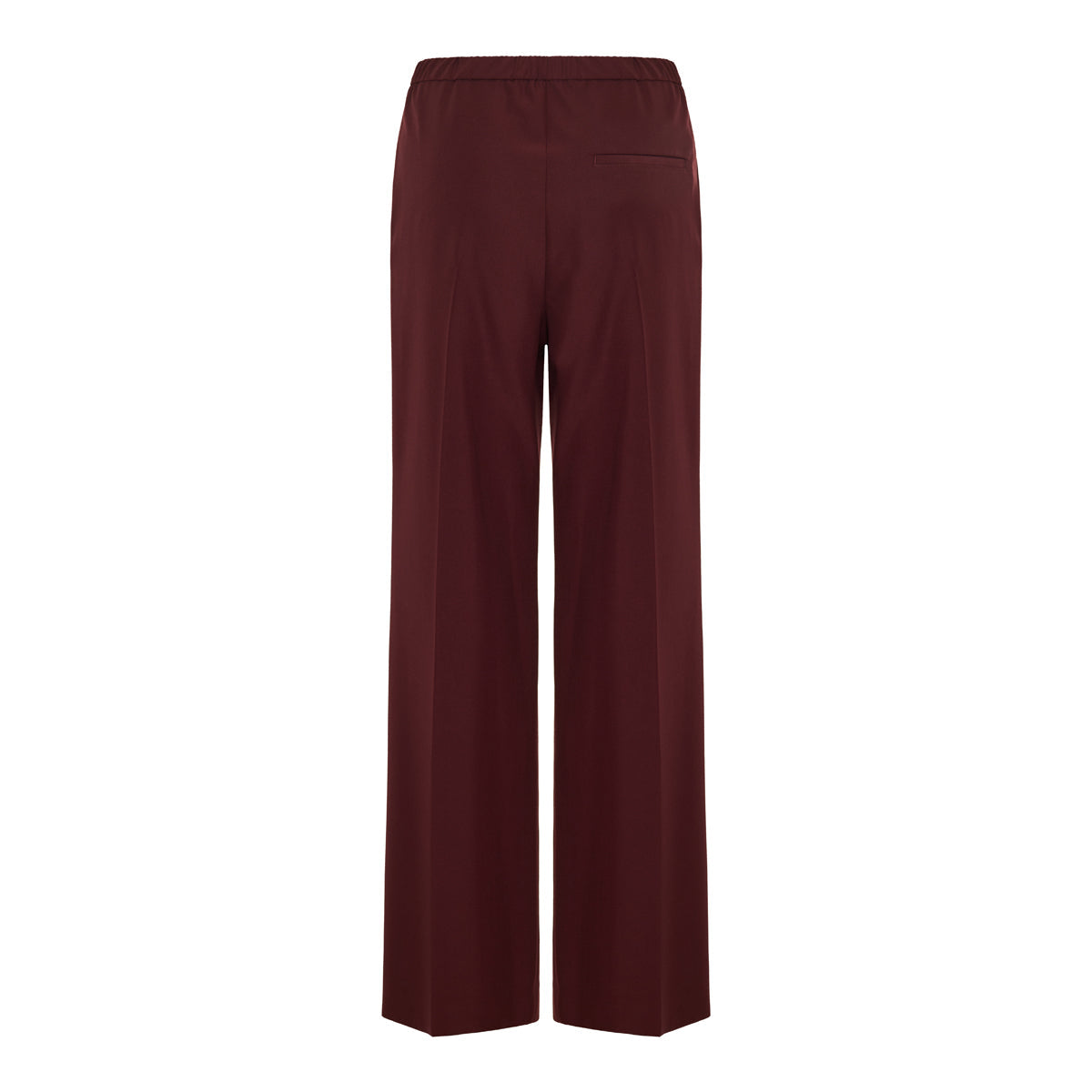 Leather‑trimmed Pleated Wool Flared Trousers Loewe – Гарантія оригінальності – вид ззаду