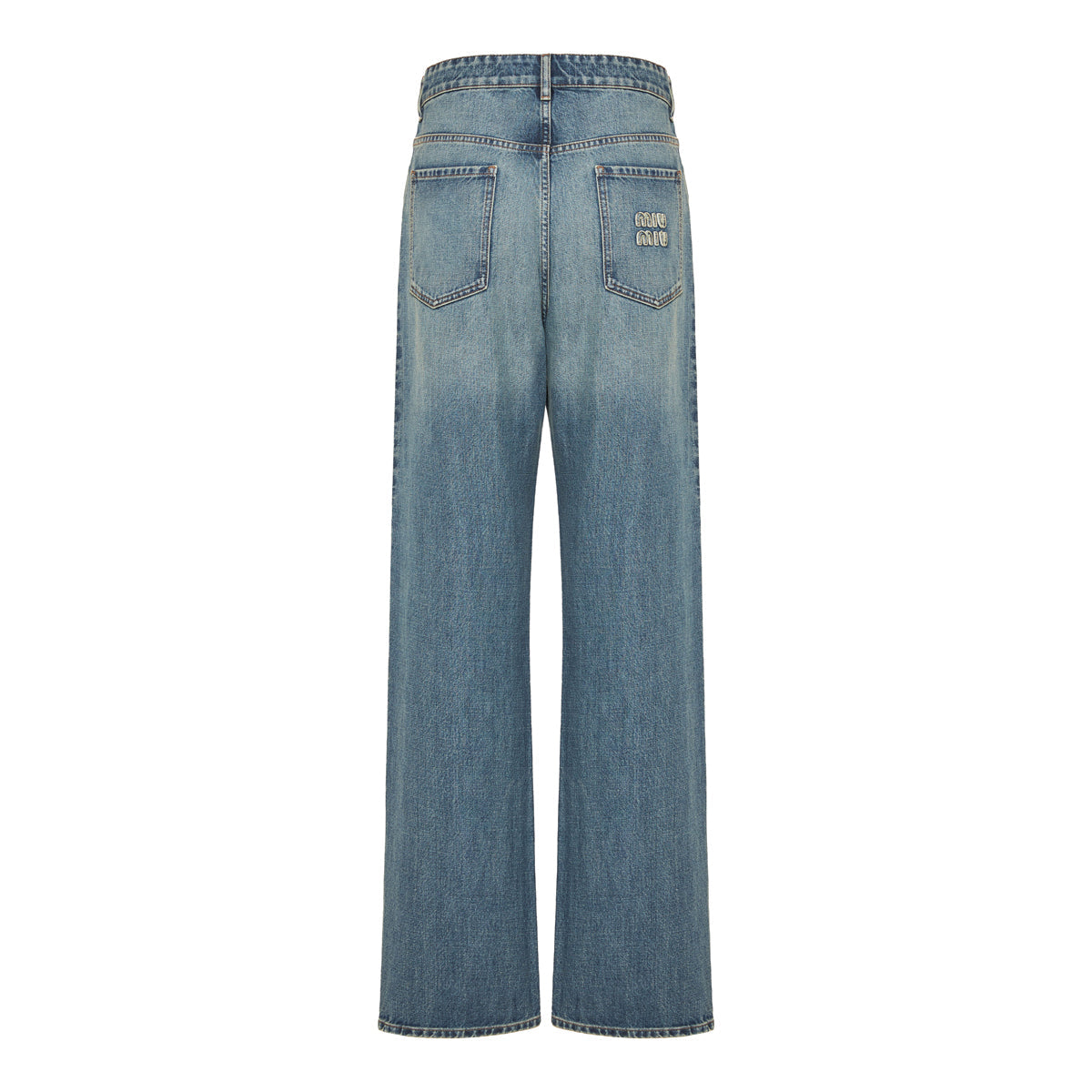 Embroidered‑logo Denim Jeans Miu miu – Гарантія оригінальності – вид ззаду