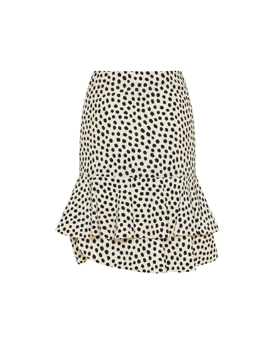 Polka Dot Ruffled Mini Skirt Chloe оригінал – Купити в Україні – боковий вид