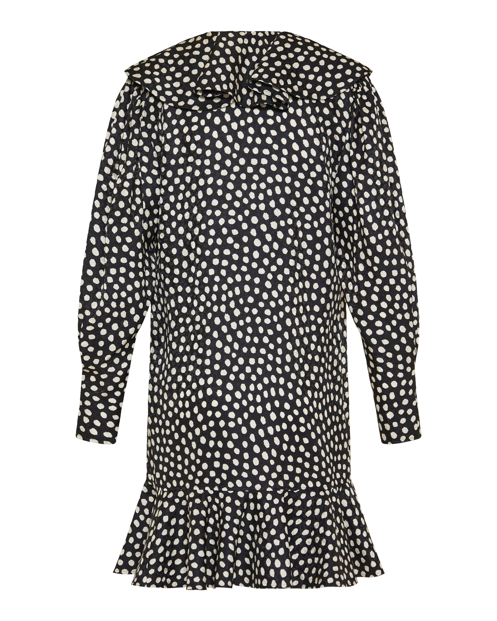 Оригінальна Ruffled Polka Dot Silk Jacquard Mini Dress Chloe – детальний вид