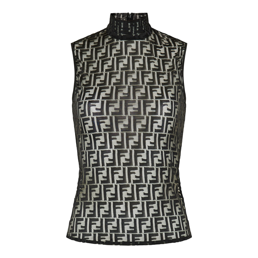Ff Lace High Neck Top Fendi оригінал – Купити в Україні – боковий вид