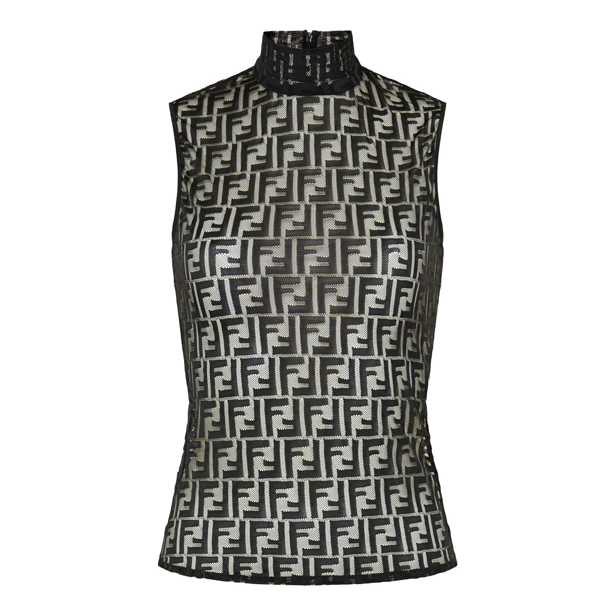 Ff Lace High Neck Top Fendi оригінал – Купити в Україні – боковий вид