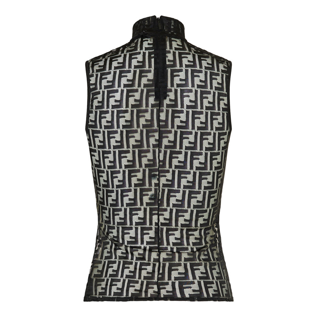 Ff Lace High Neck Top Fendi оригінал – Купити в Україні – вид ззаду